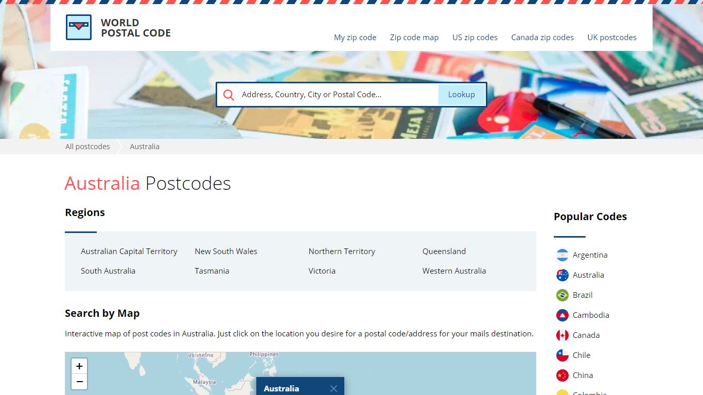 Australia Postcodes - World Postal Code